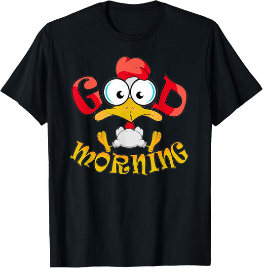 Good Morning Funny Dockel with Big Eyes Morning Group T-Shirt - T-Shirt | Black