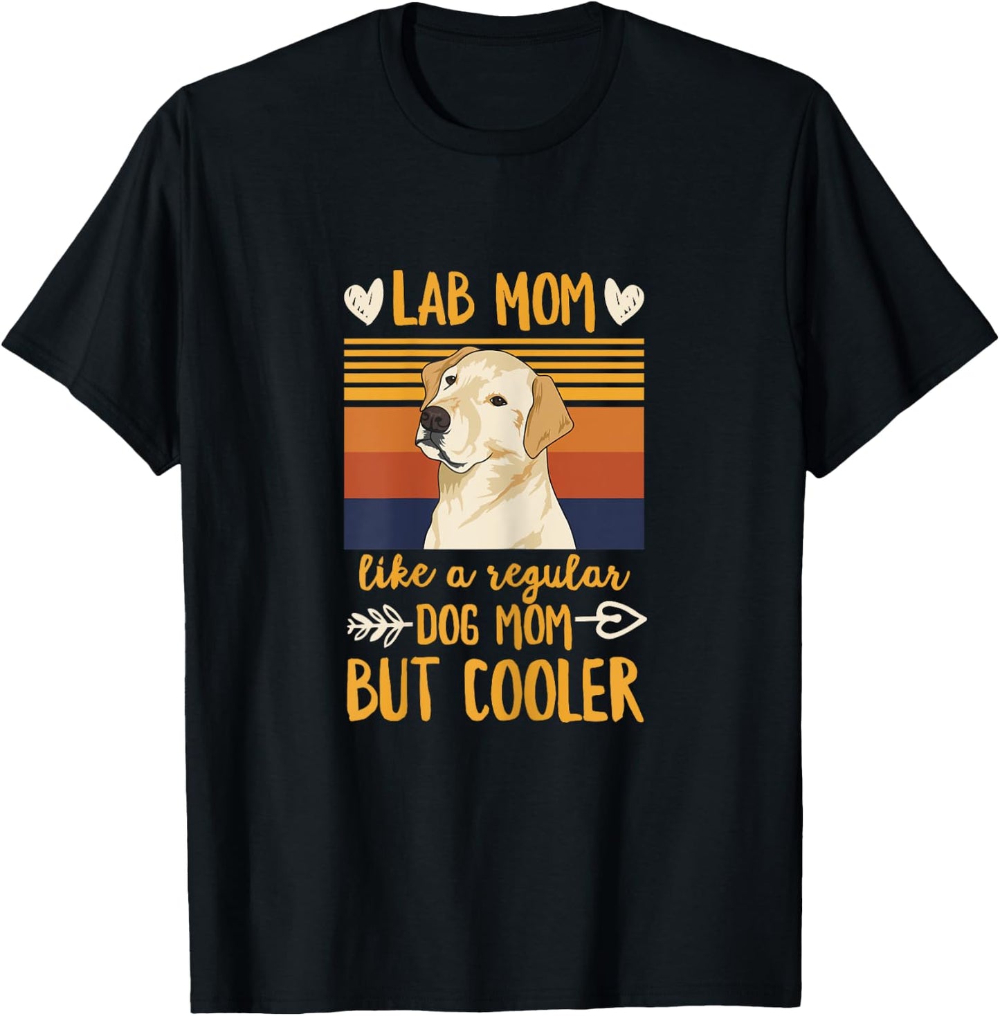 Dogs Design for a Yellow Lab Mom T-Shirt - T-Shirt | Black