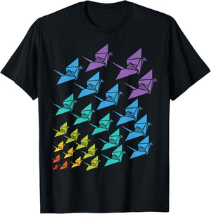 Origami Cranes Japanese Origami Crane Craft T-Shirt - T-Shirt | Black