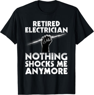 Electrician Retirement Art Women Retired Electrician T-Shirt - T-Shirt | Black