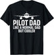 Funny Pilot Art For Dad Men Aviation Airplane Aircraft Pilot T-Shirt - T-Shirt | Black