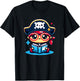 Adorable Book Lover Pirate With Reading Glasses Cute T-Shirt - T-Shirt | Black