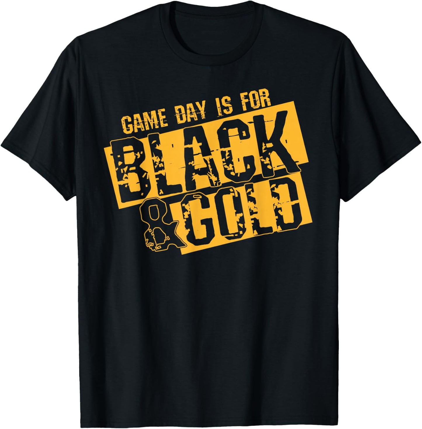 Black Gold Game Day Group Shirt for High School Football T-Shirt - T-Shirt | Black