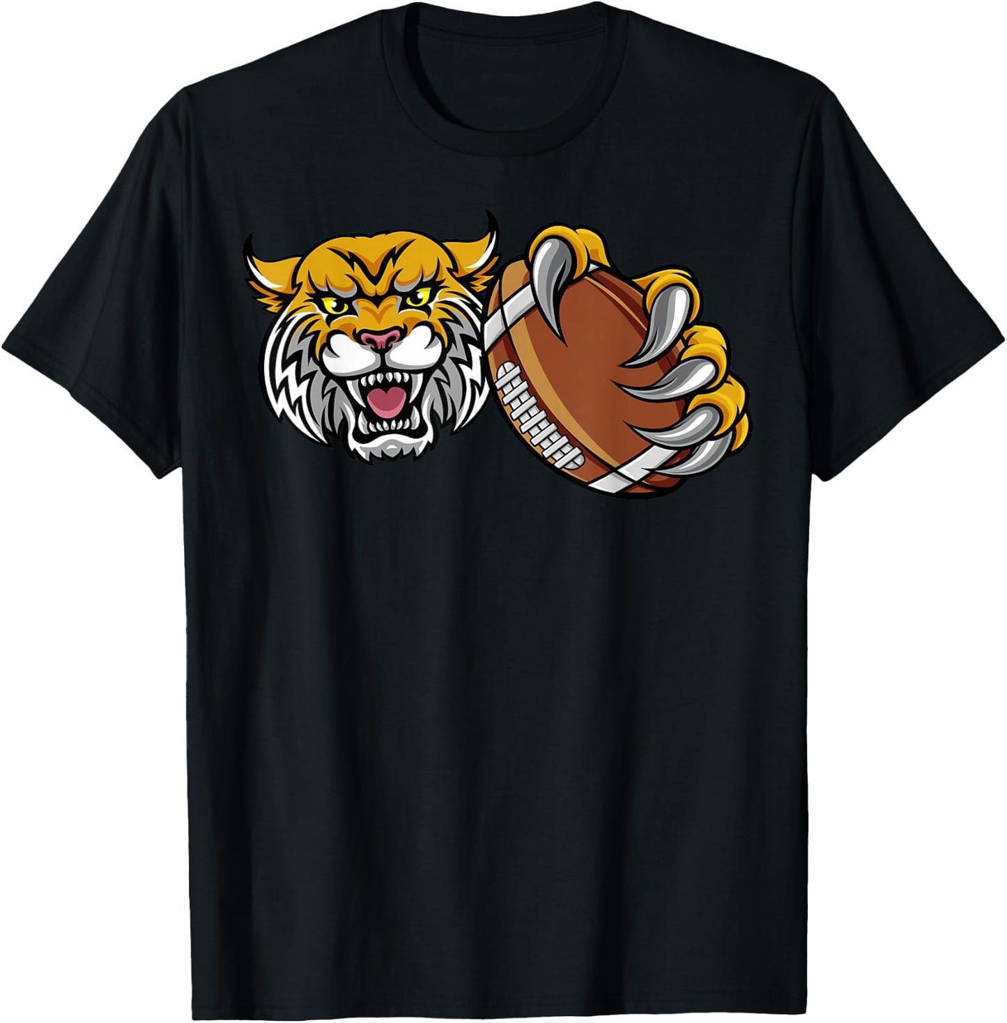 Wildcat Holding American Football Ball T-Shirt - T-Shirt | Black