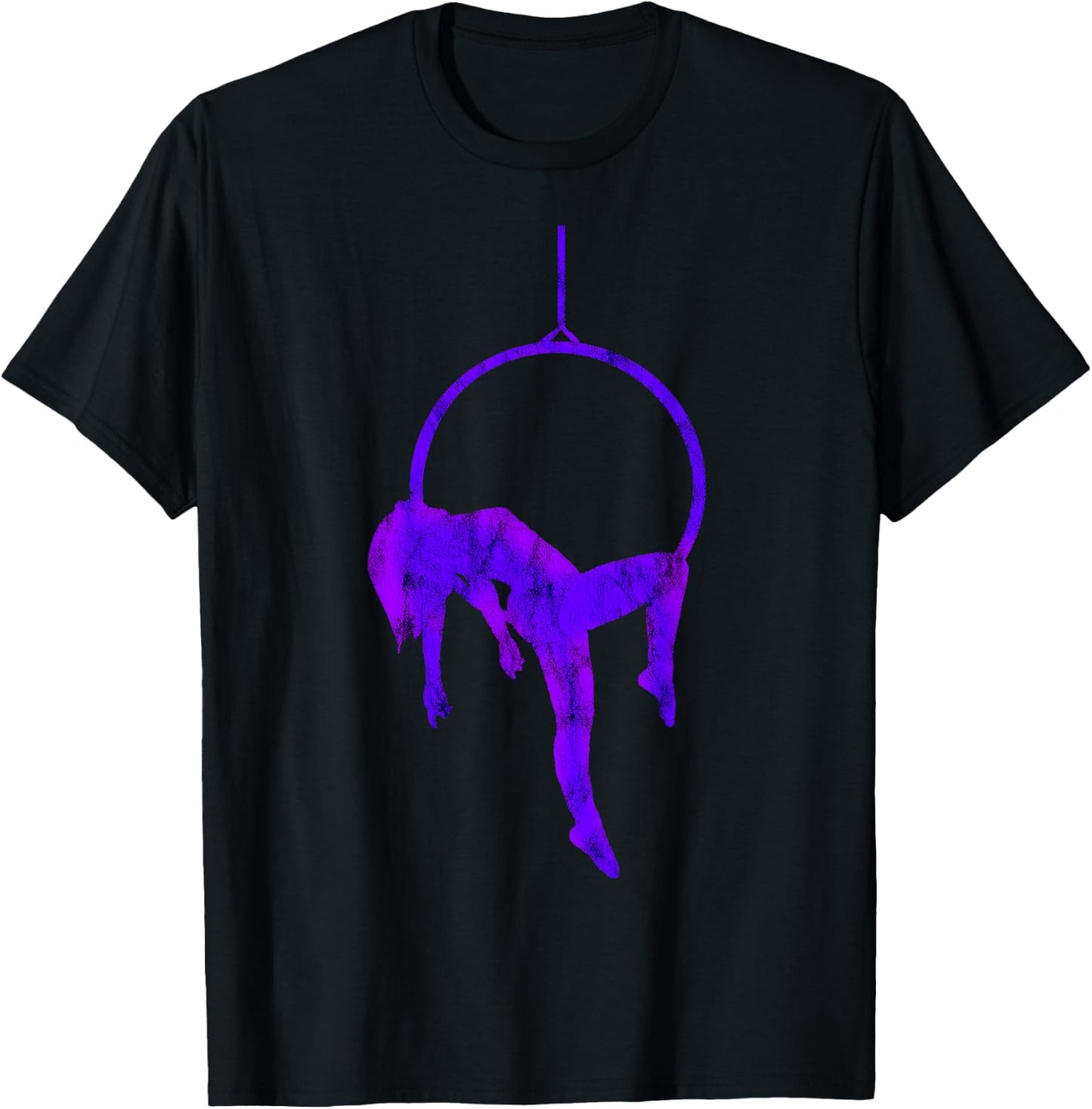 Hanging Aerialist Aerial Hoop Silk Circus Lyra Trapeze T-Shirt - T-Shirt | Black