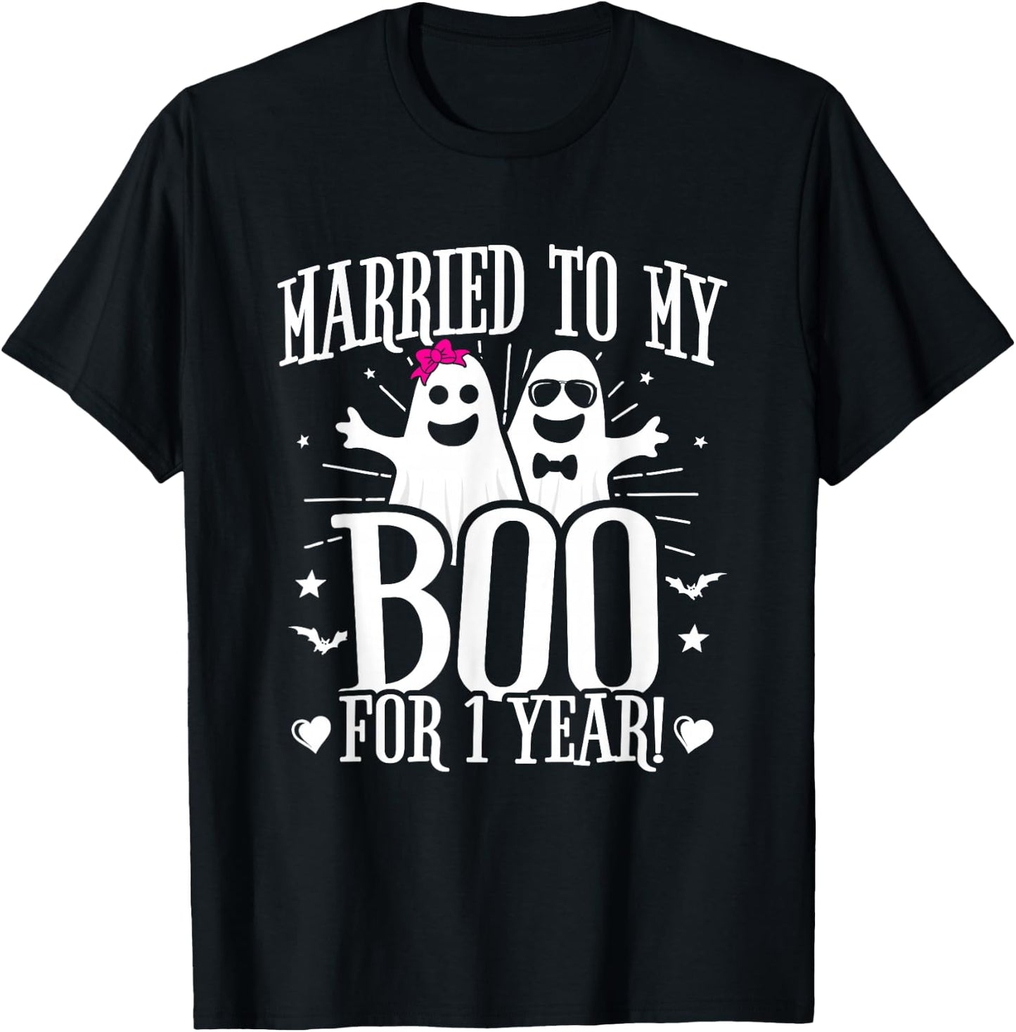 Funny 1st Wedding Anniversary October 1st Anniversary T-Shirt - T-Shirt | Black