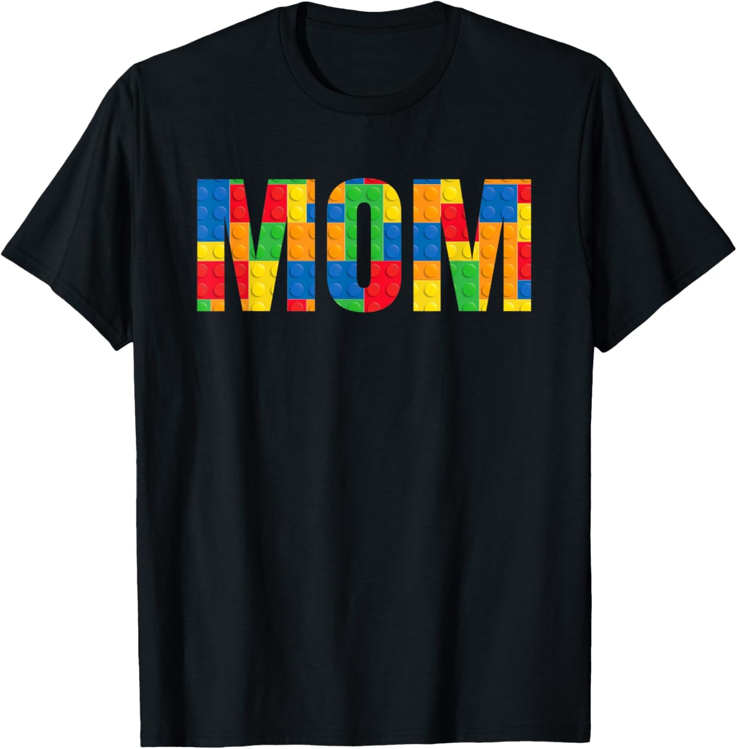 Mom Parent Brick Master Builder Building Blocks Set Family T-Shirt - T-Shirt | Black