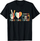 Retro 80's Old School Peace Love Hip Hop Graphic T-Shirt - T-Shirt | Black