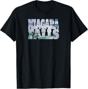 Niagara Falls Maid of Mist Waterfall Boat Tourist Souvenir T-Shirt - T-Shirt | Black