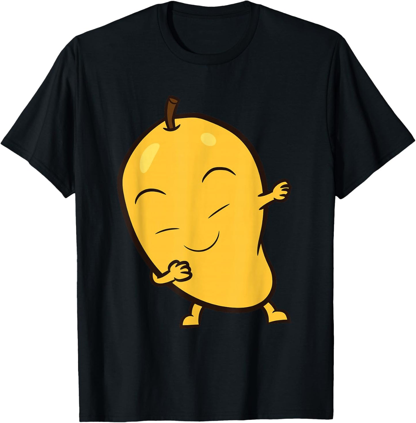 Cute Mango Fruit Love Mangos Dabbing Mango T-Shirt - T-Shirt | Black
