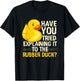 Programmer Designs & Co. by mb. Funny Rubber Duck Debugging - Men's Adults Black Cotton Short Sleeve Classic Fit - Small T-Shirt - T-Shirt | Black