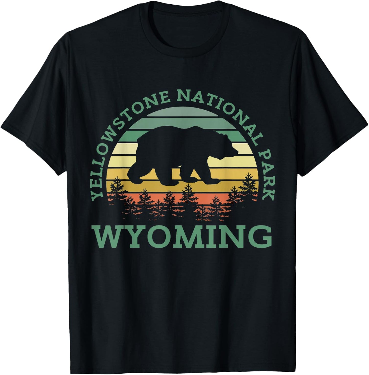 Yellowstone National Park T-Shirt - T-Shirt | Black