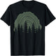 Wood Stump Tree Line Silhouette T-Shirt - T-Shirt | Black