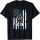 Police Flag with a Dog Paw and K9 T-Shirt - T-Shirt | Black