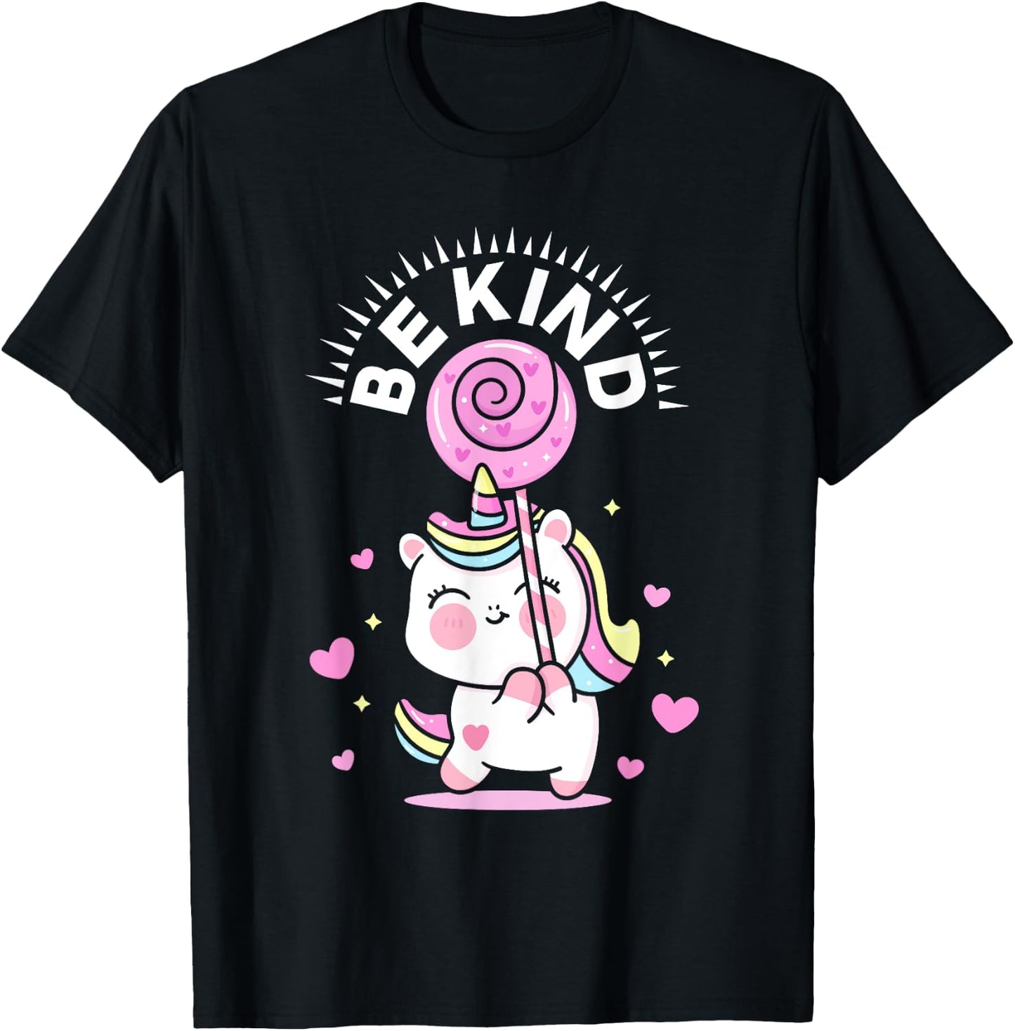 Unicorn Be Kind Kindness Inclusion Diversity Anti-Bullying T-Shirt - T-Shirt | Black