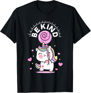 Unicorn Be Kind Kindness Inclusion Diversity Anti-Bullying T-Shirt - T-Shirt | Black