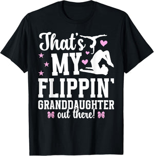 Flippin' Granddaughter Gymnastics Gigi Of A Gymnast Gigi T-Shirt - T-Shirt | Black