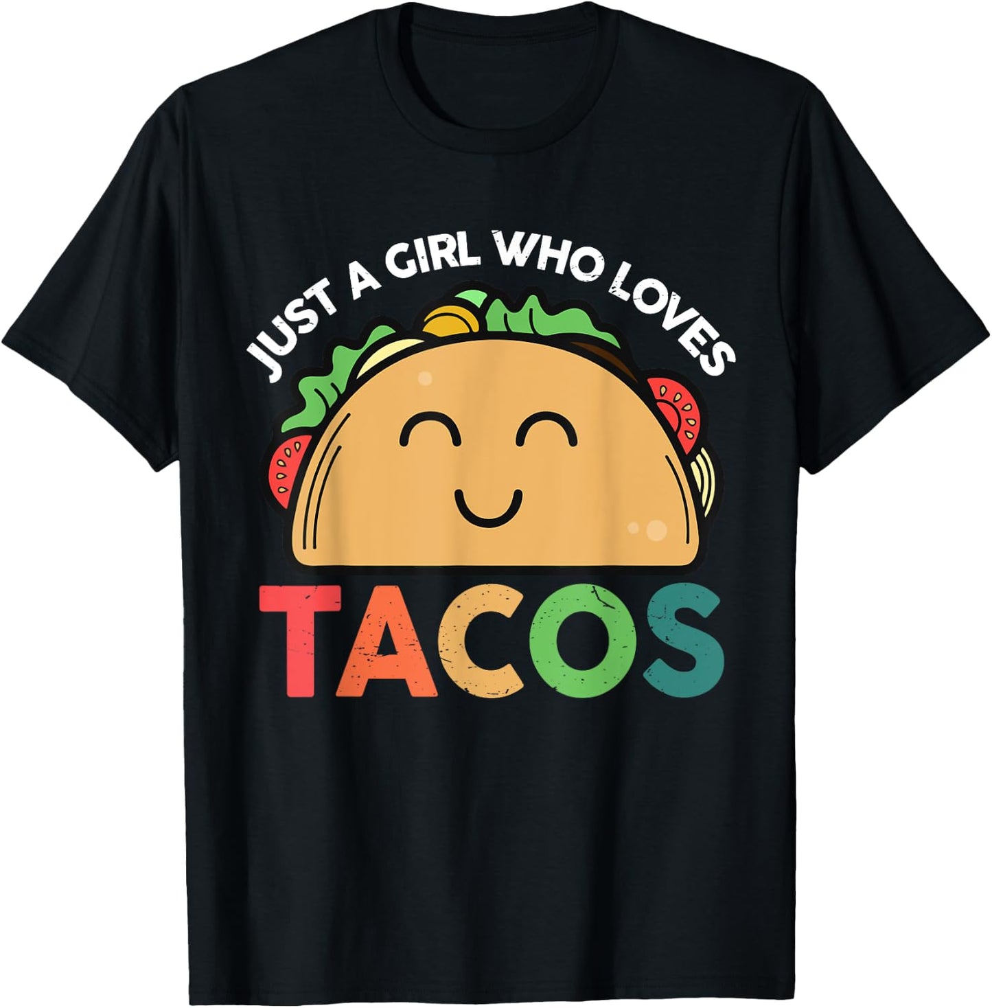 Taco-Shirt Just a girl who loves Tacos Women Girls T-Shirt - T-Shirt | Black