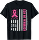 Son Of Warrior American Flag Breast Cancer Awareness T-Shirt - T-Shirt | Black
