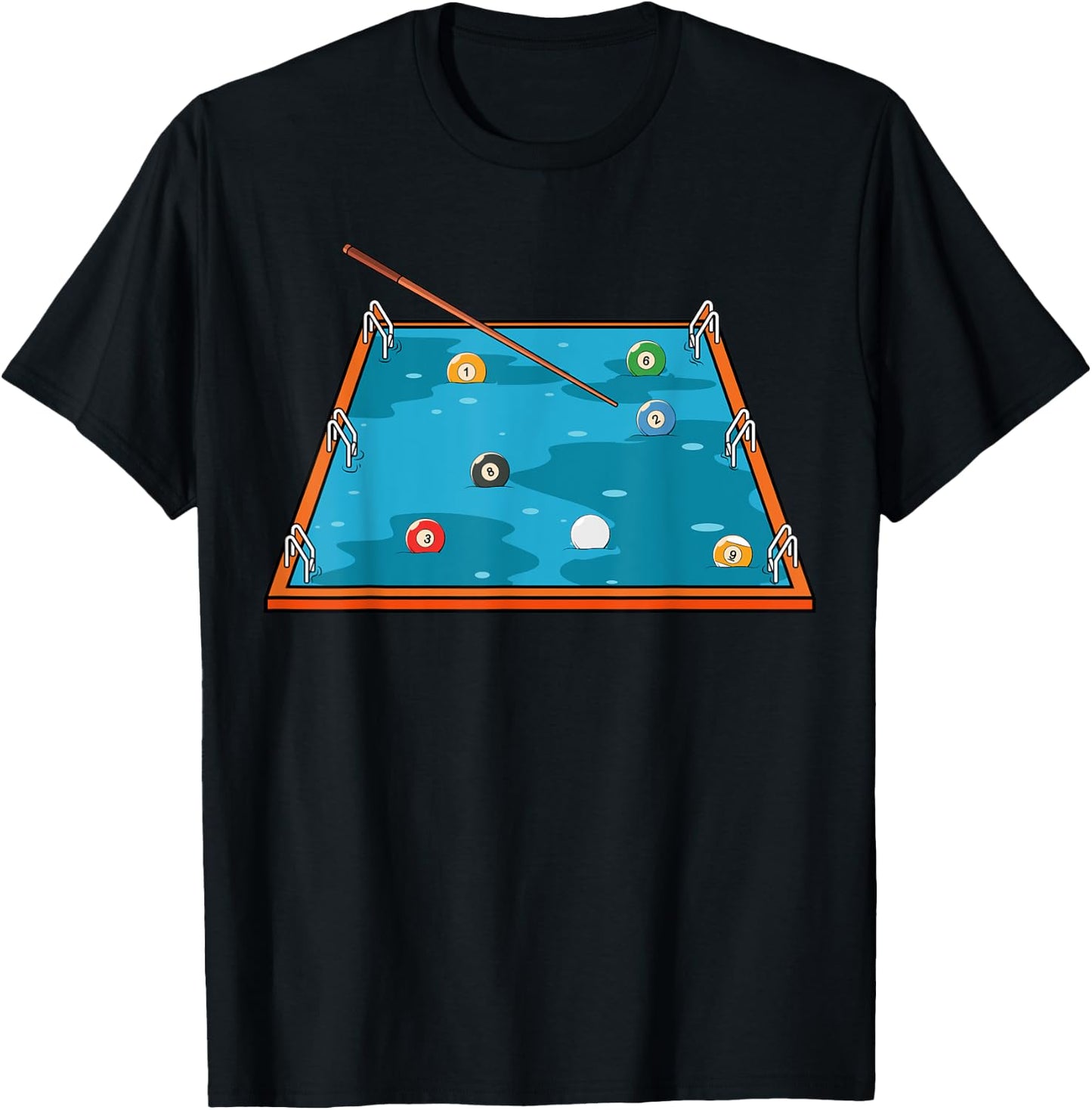 Swimming Pool Billiard Player Snooker T-Shirt - T-Shirt | Black
