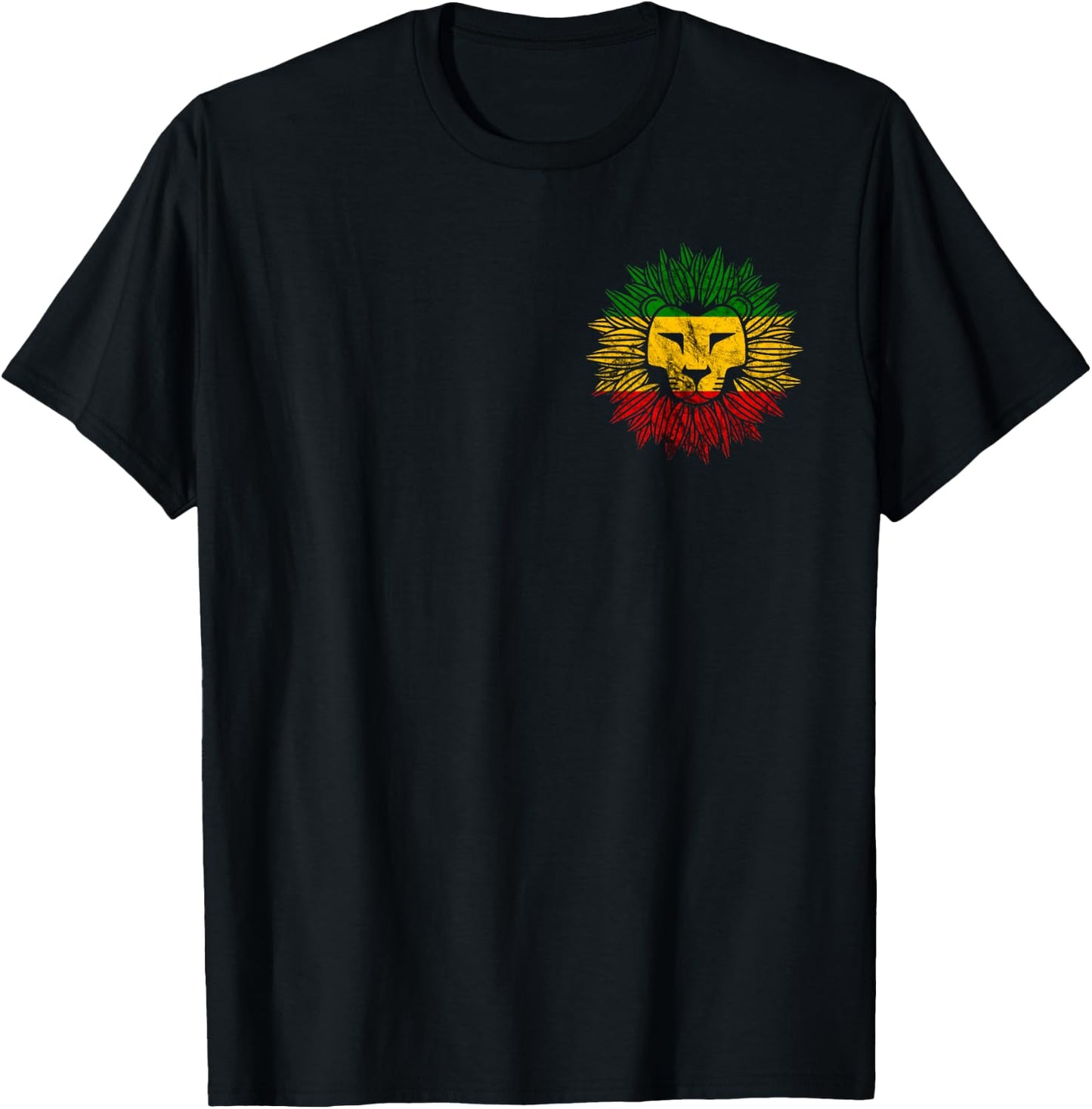 Rasta Reggae Lion Of Judah Reggae Reggae Music Peace Jamaica T-Shirt - T-Shirt | Black