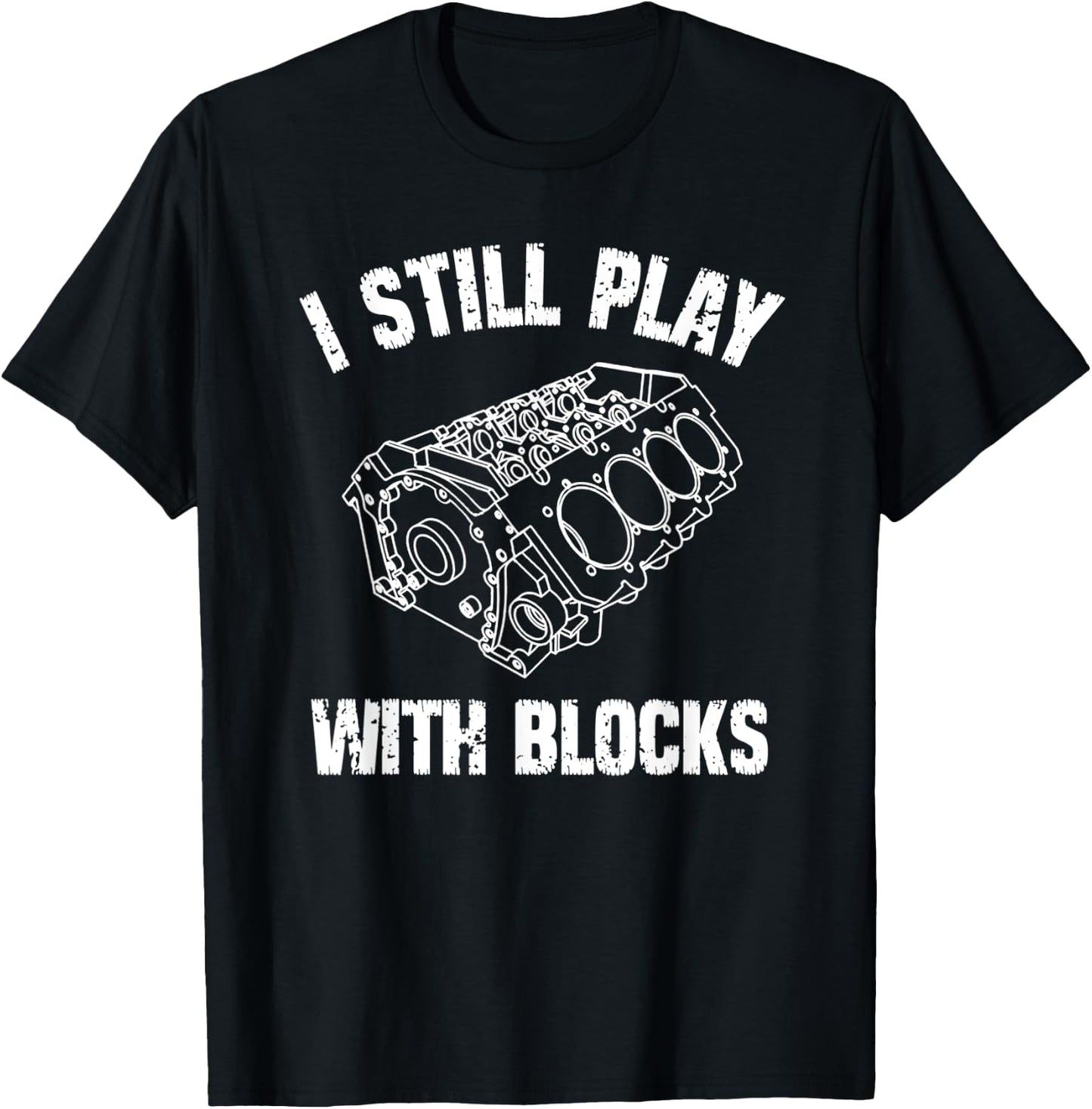 Maintenance Mechanic Shirt I Still Play With Blocks Racing T-Shirt - T-Shirt | Black