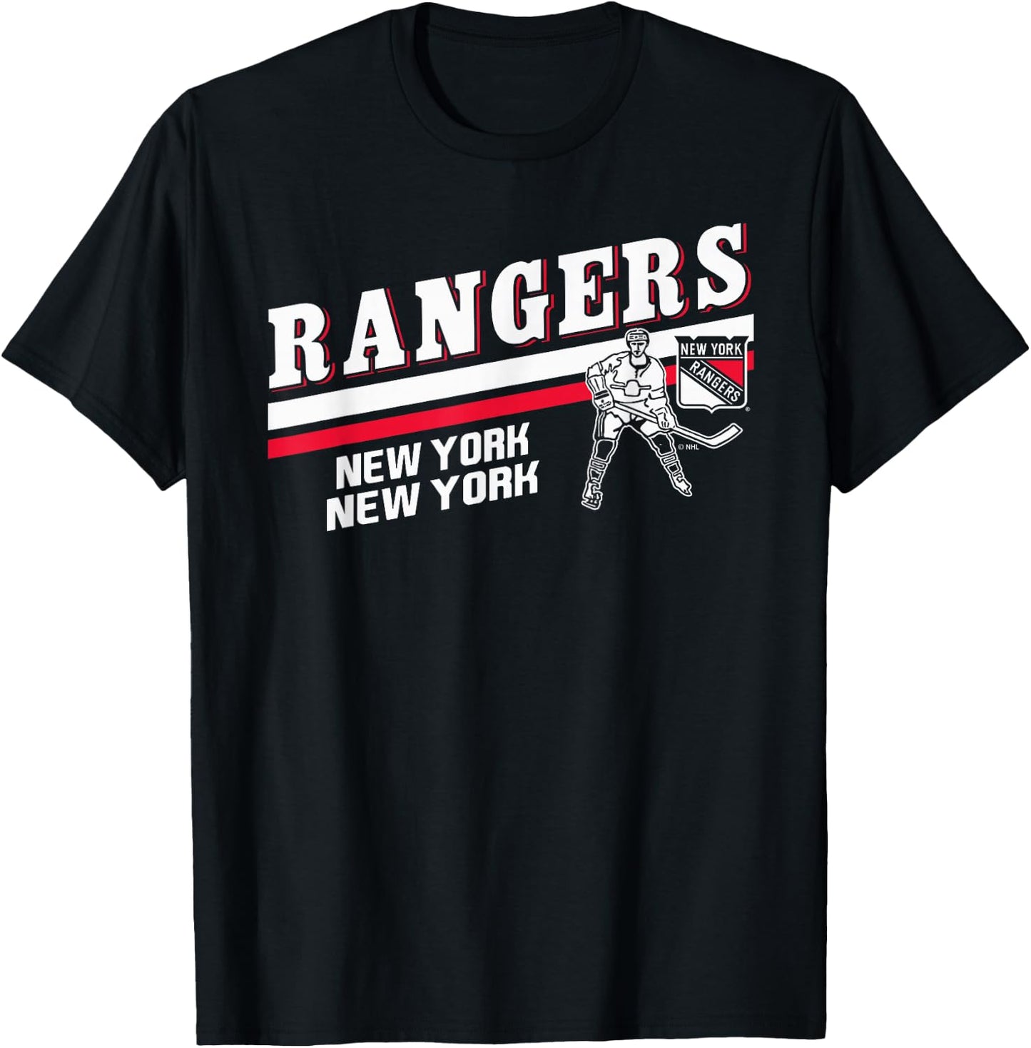 New York Rangers Player Royal Officially Licensed T-Shirt - T-Shirt | Black
