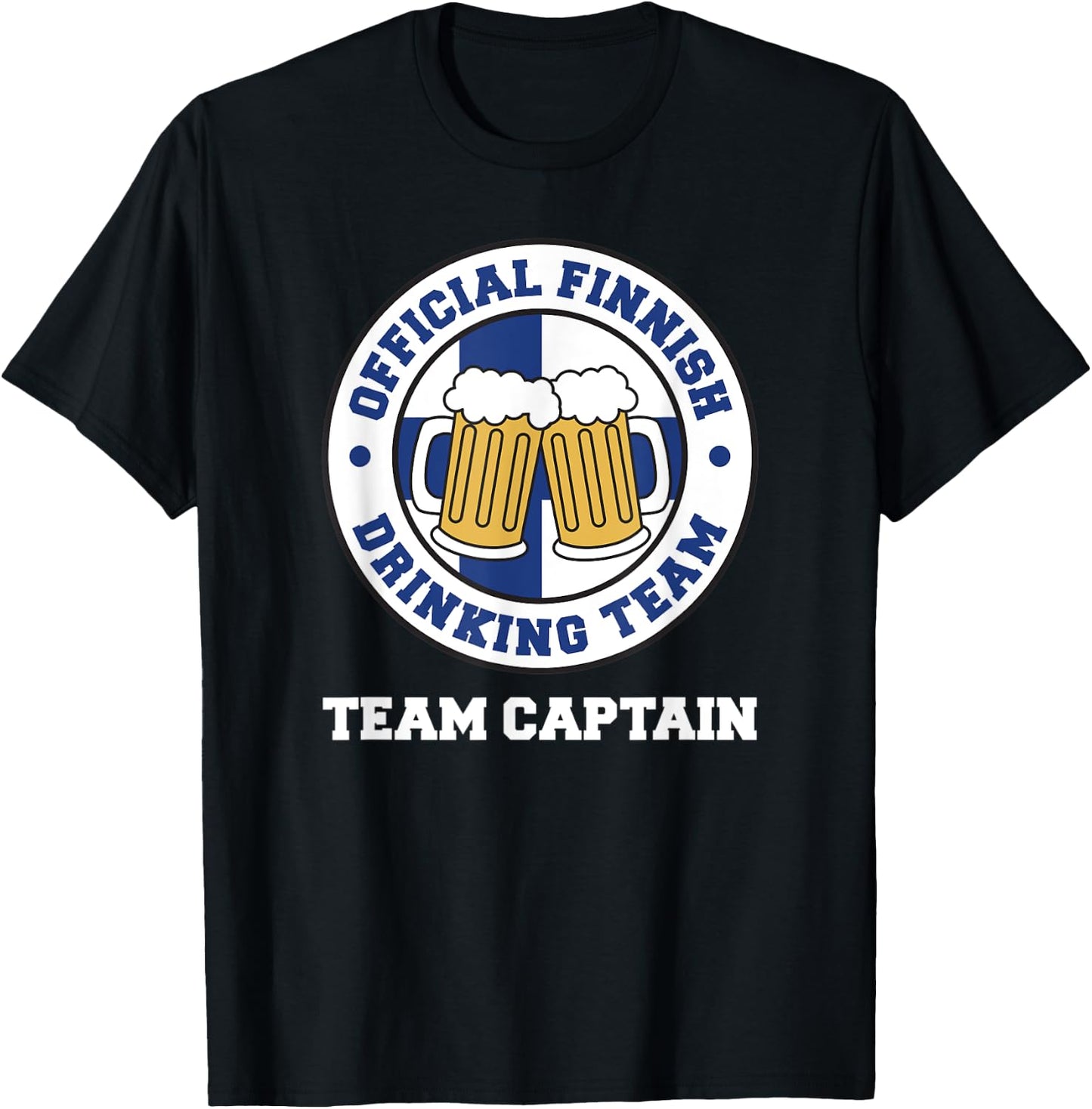 Official Finnish Drinking Team Captain T-Shirt - T-Shirt | Black
