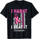 Breast Cancer I Had It I Beat It Survivor Pink American Flag T-Shirt - T-Shirt | Black