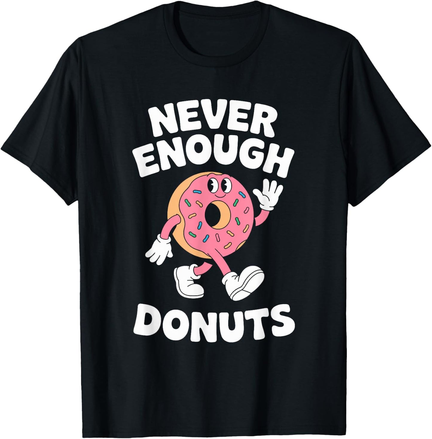 Funny Donut or Donuts Retro T-Shirt - T-Shirt | Black