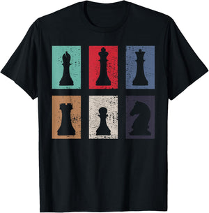 Chess Chessmen T-Shirt - T-Shirt | Black