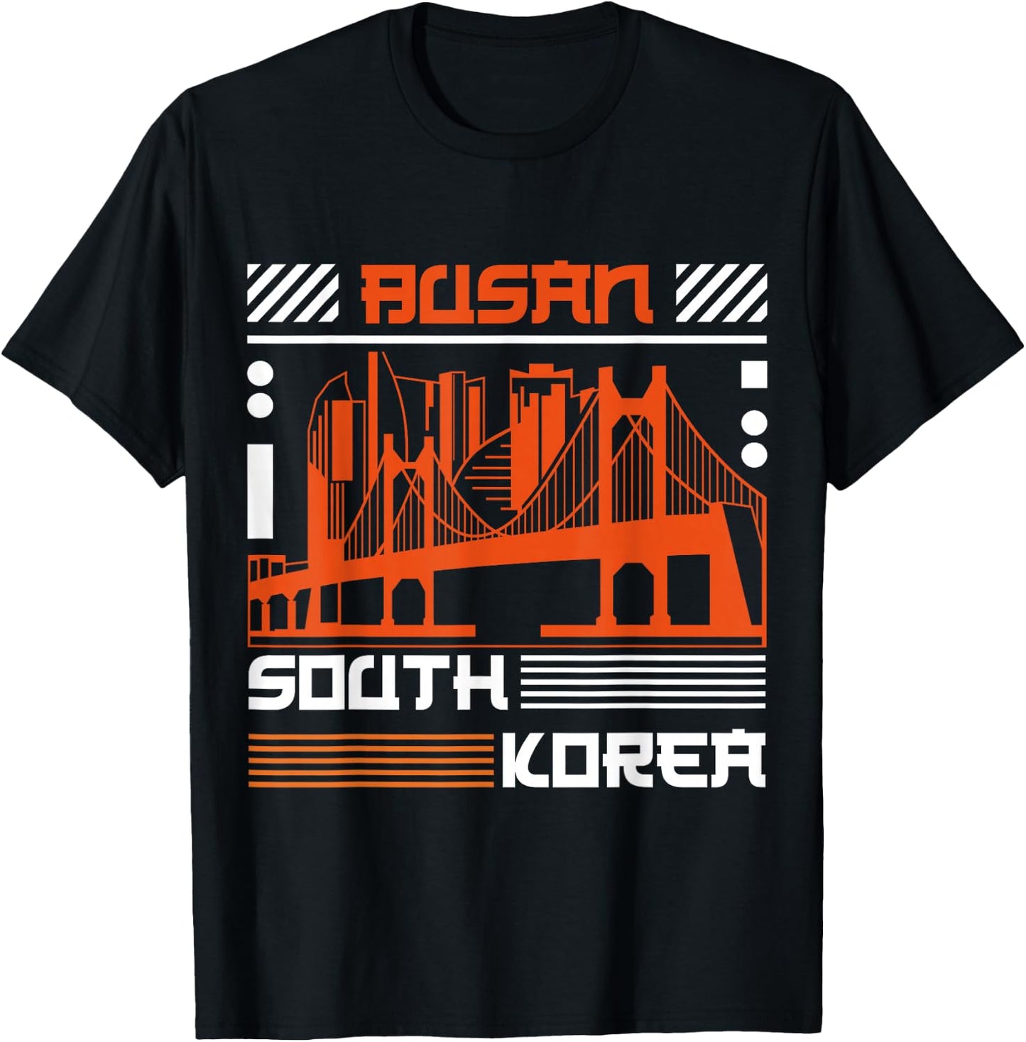 Busan Vacation Holiday South Korea Flag T-Shirt - T-Shirt | Black