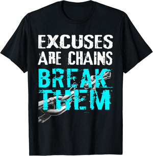 No Excuses Motivation Gym Workout Exercise Shirt T-Shirt - T-Shirt | Black