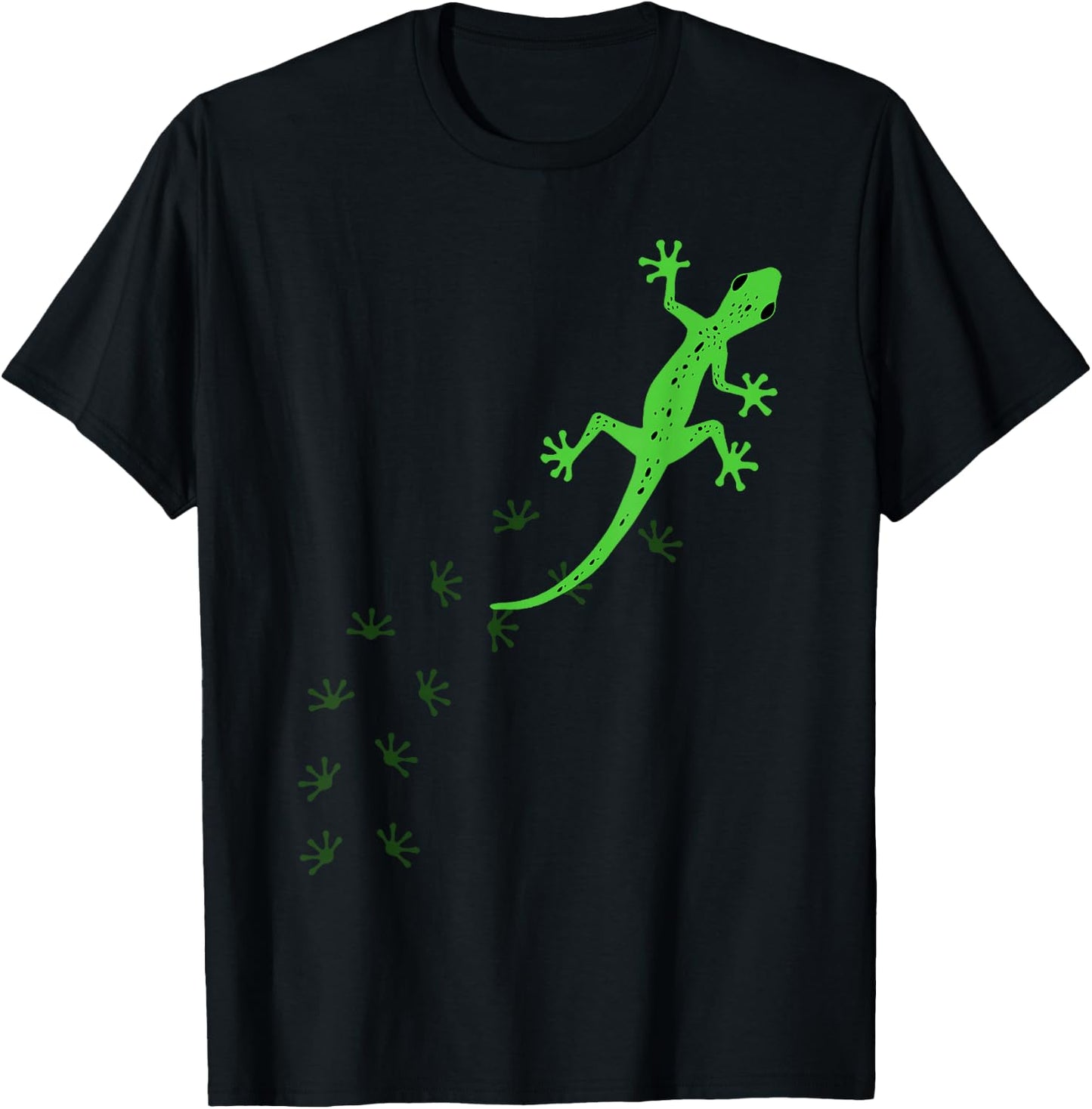 Cool Lizard Design Women Gecko Pet Animal Creature , Black T-Shirt - T-Shirt | Black