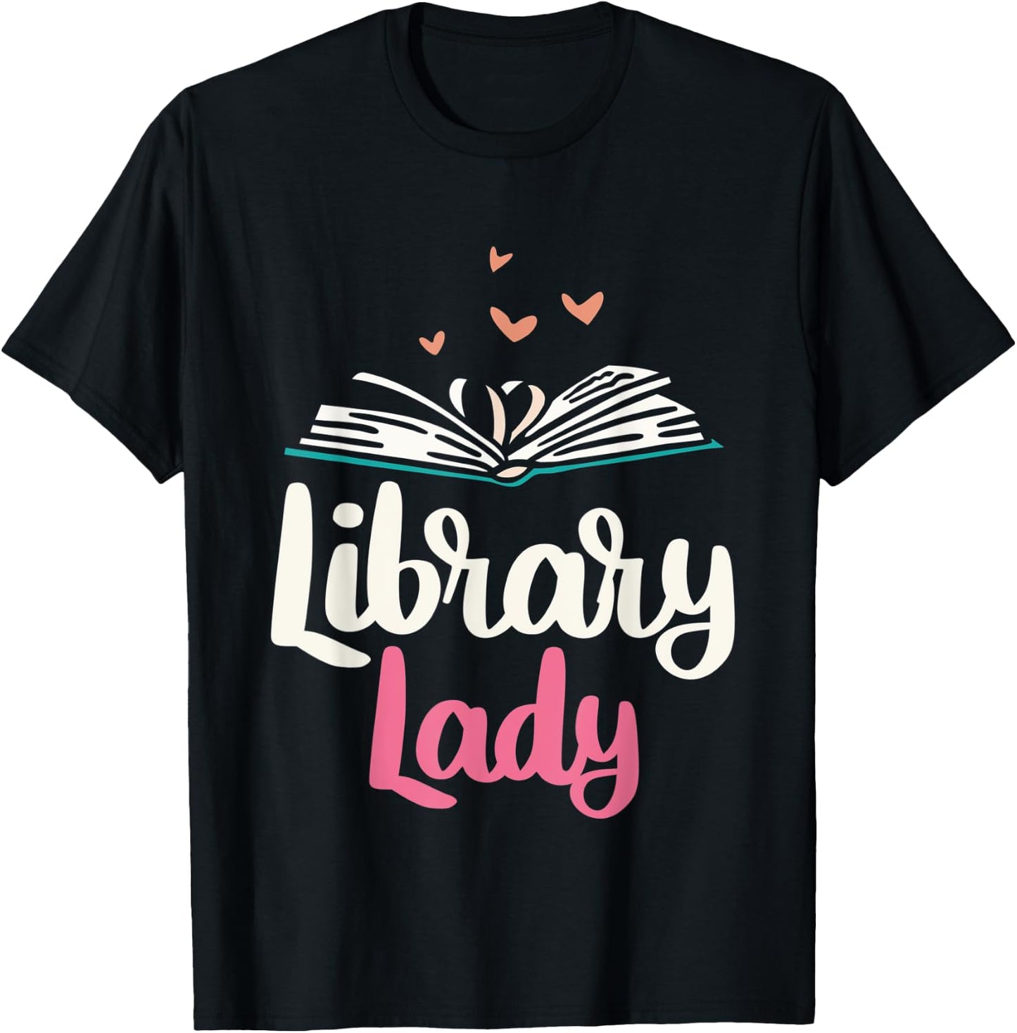 Library Librarian Appreciation Gift Costume Women's Black Classic Elegant Lace Letter Print T-Shirt - T-Shirt | Black