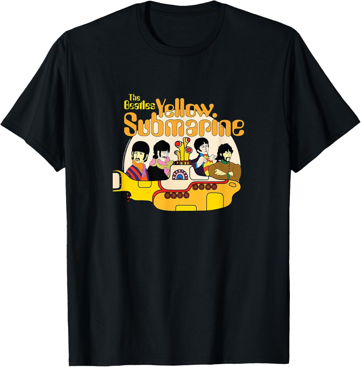 The Beatles - We All Live In A Yellow Submarine T-Shirt - T-Shirt | Black