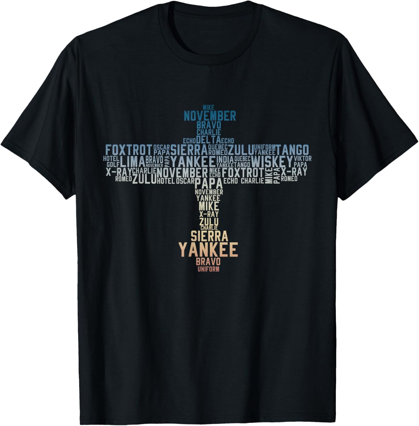 Phonetic alphabet airplane pilot T-Shirt - T-Shirt | Black