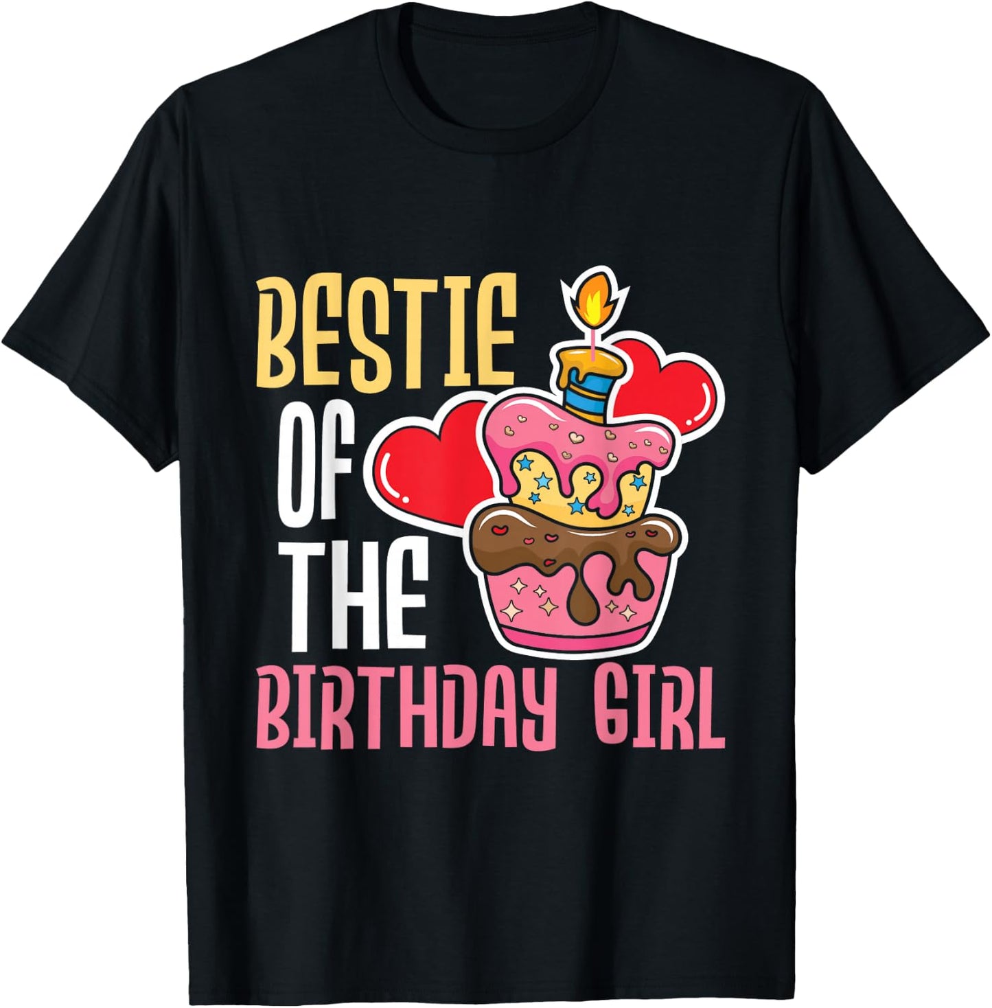 Bestie Of The Birthday Girl - Donut Party Best Friend BFF T-Shirt - T-Shirt | Black