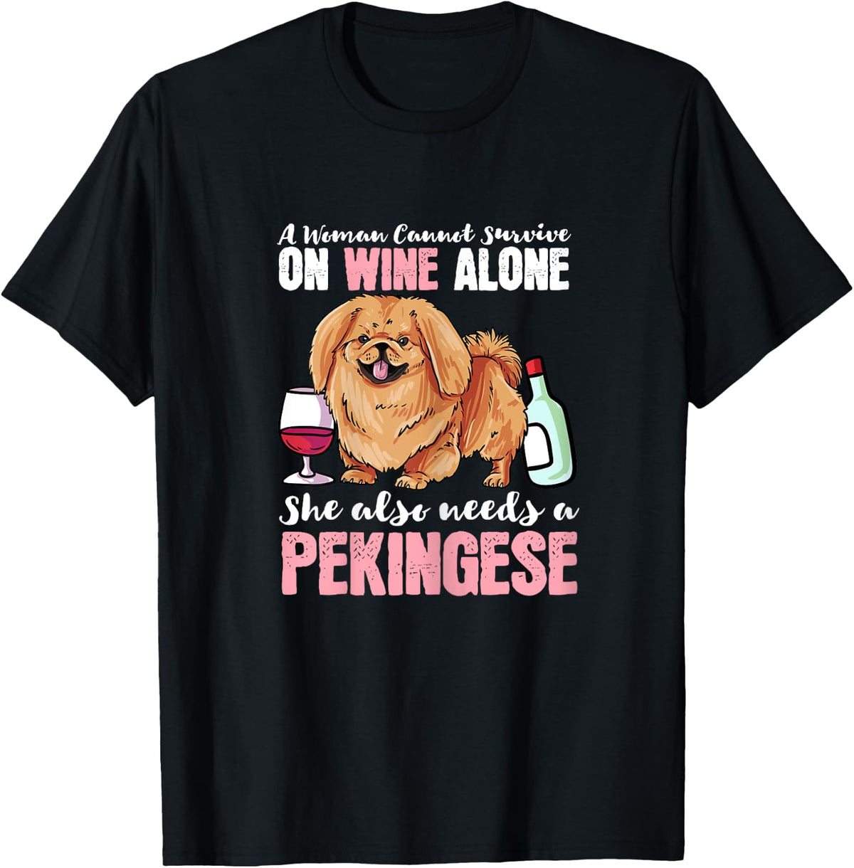 Pekingese Dog Owner Gift - I Love My Pekingese Dog T-Shirt - T-Shirt | Black