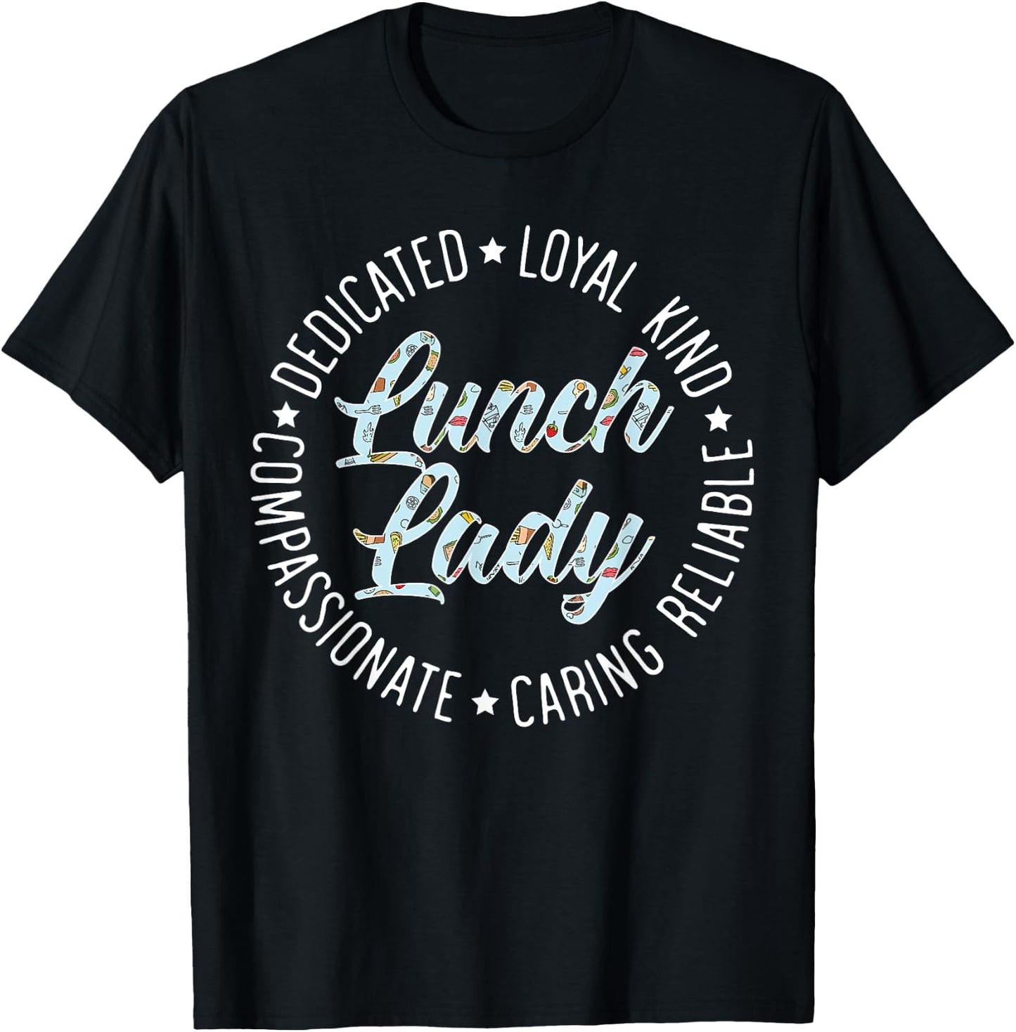 Lunch Lady Cafeteria Worker Dinner Lady Cook Job Profession T-Shirt - T-Shirt | Black