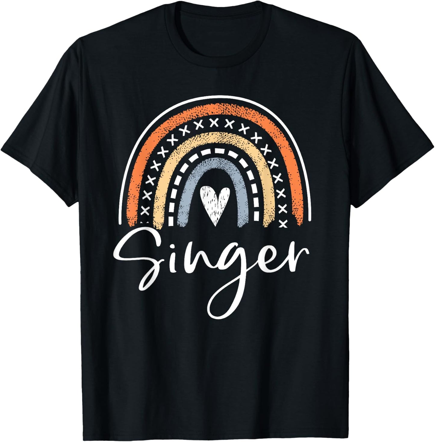 Singer Gifts Funny Rainbow Singing T-Shirt - T-Shirt | Black