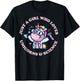Just A Girl Who Loves Unicorns And Science Cute Unicorn T-Shirt - T-Shirt | Black
