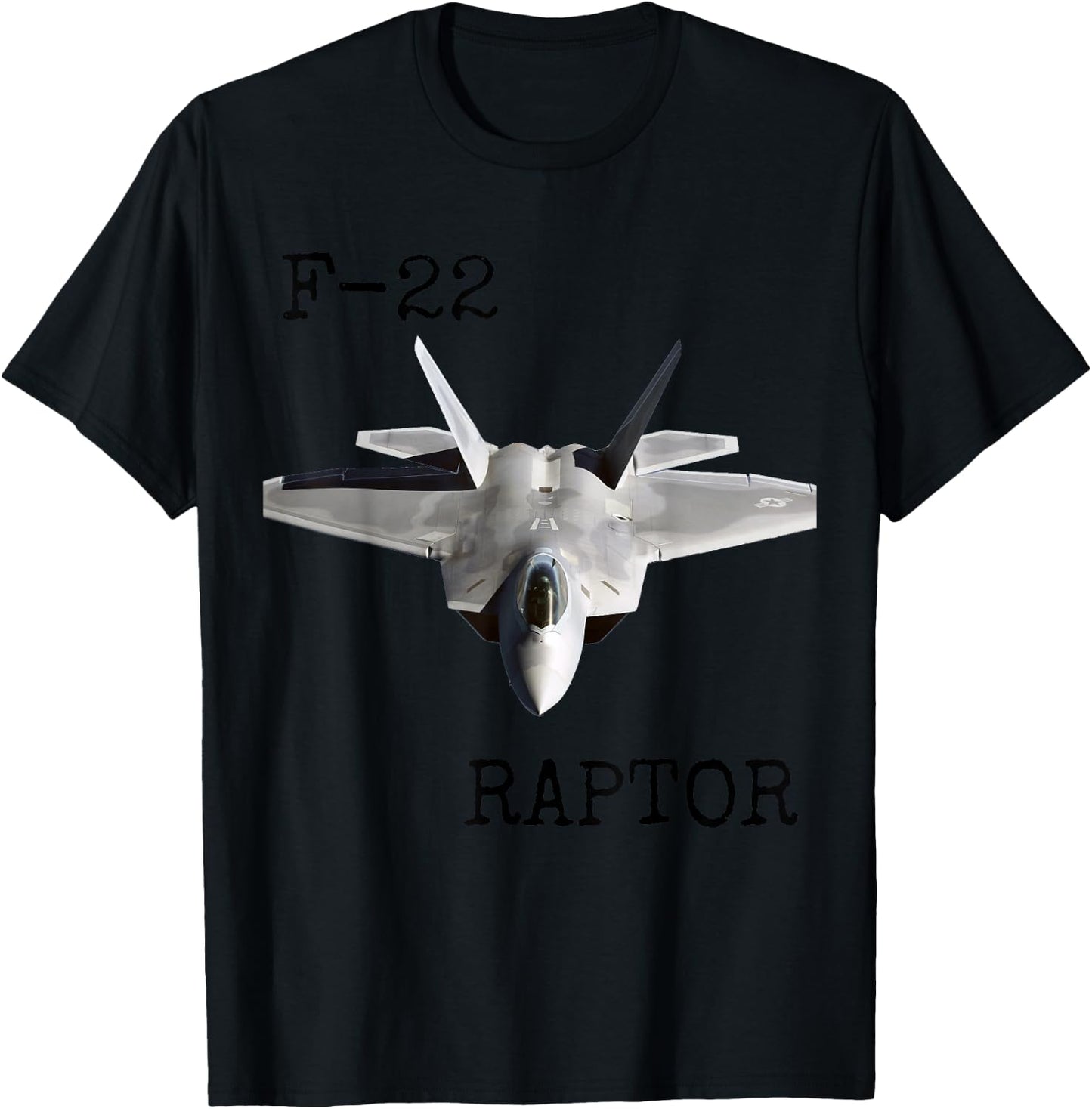 Air Force F-22 Raptor Fighter Jet Military Veteran T-Shirt - T-Shirt | Black