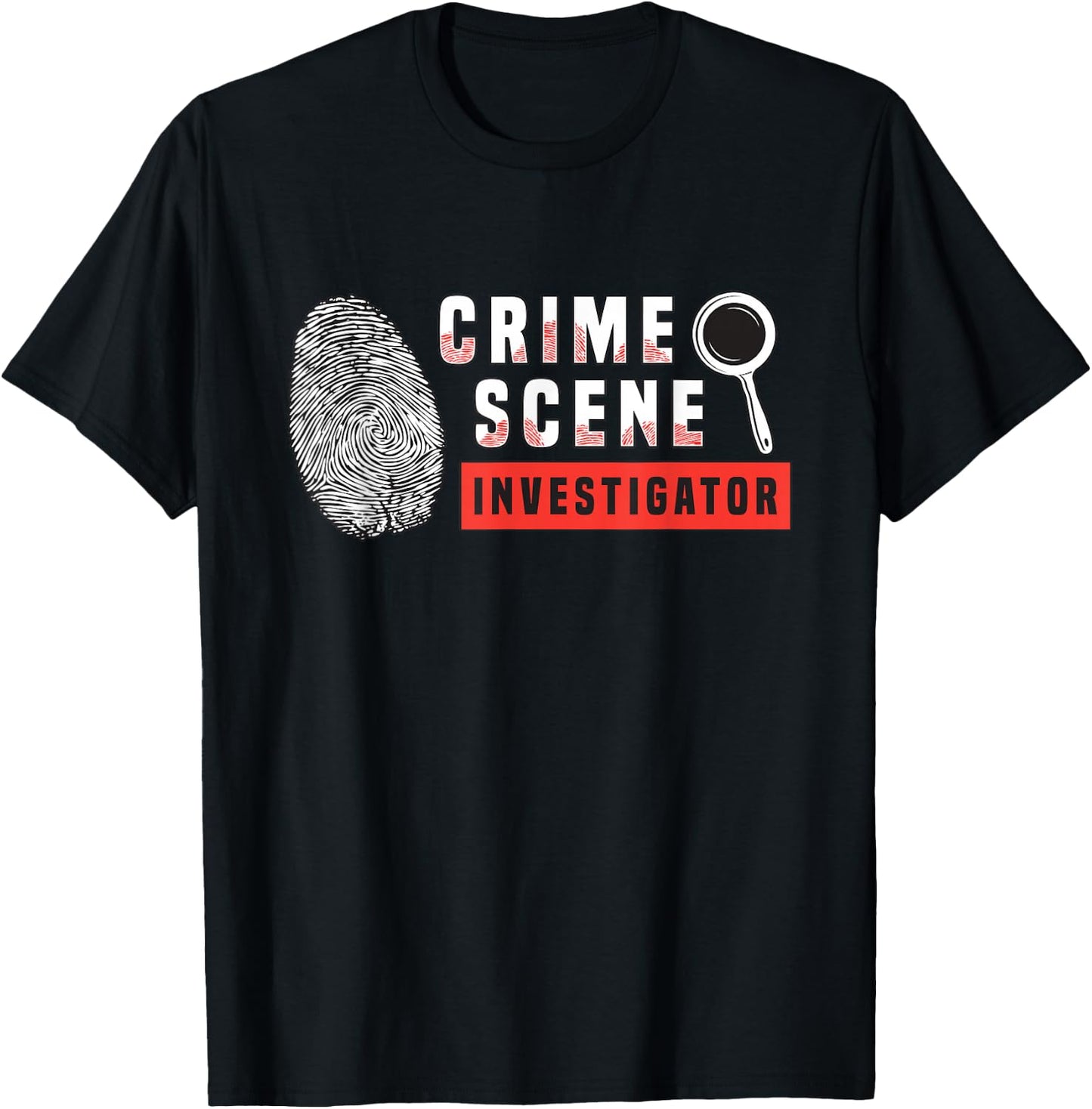 Crime Scene Investigator Forensic Scientist True Crime CSI T-Shirt - T-Shirt | Black