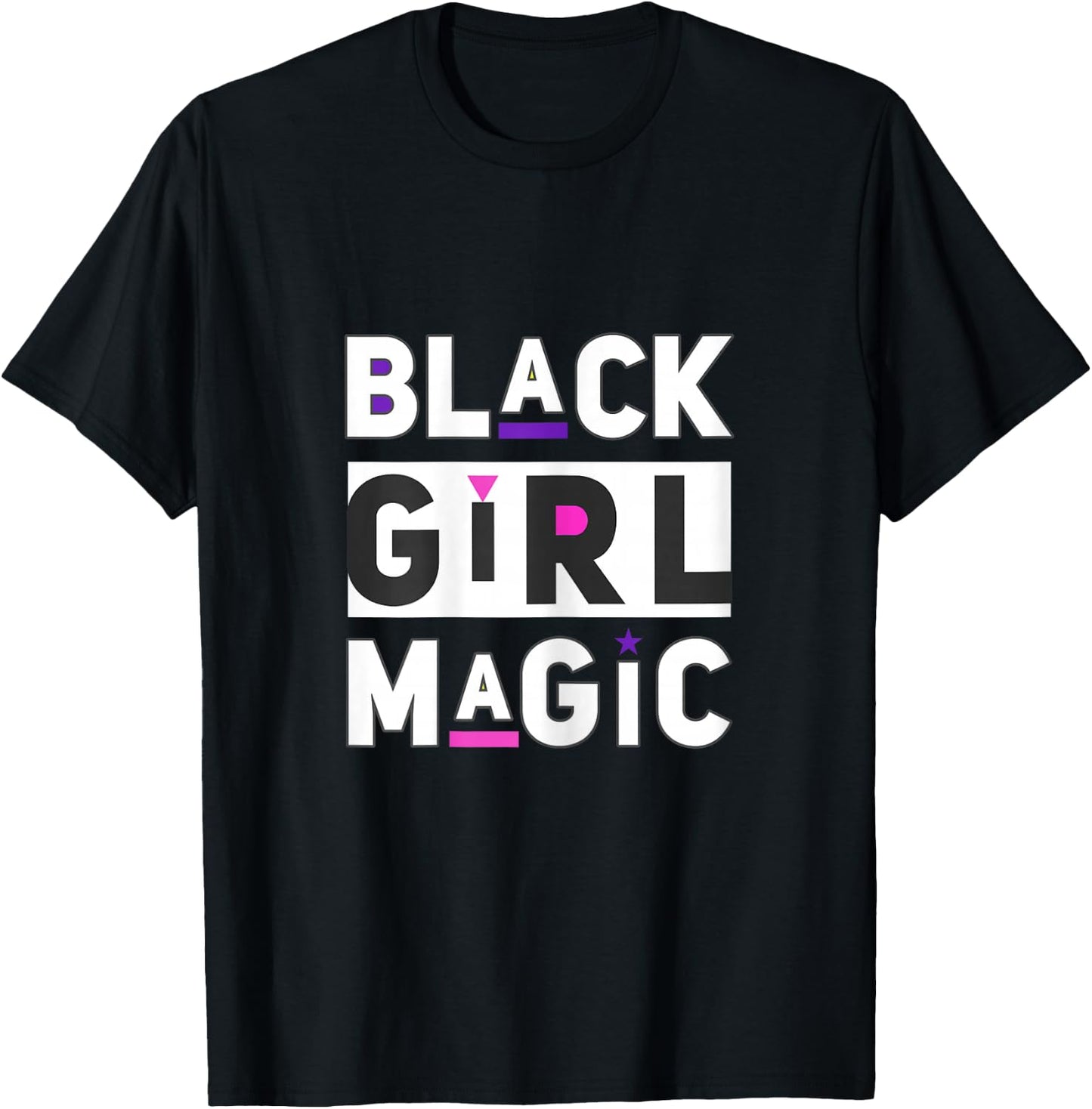 Black Girl Magic Women's Fashion Graphic T-Shirt - T-Shirt | Black