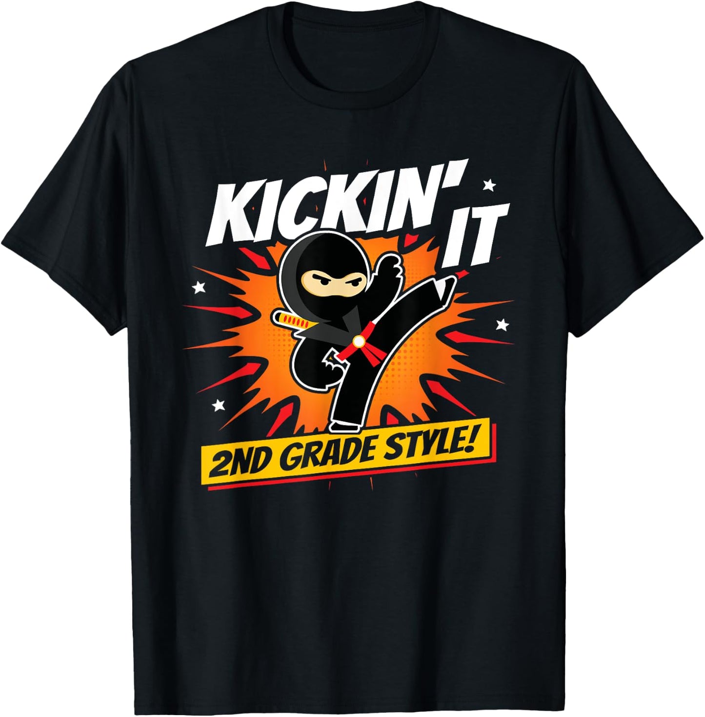 Second Grader - Back To School - Karate Ninja - 2nd Grade T-Shirt - T-Shirt | Black