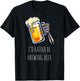 I'd Rather Be Brewing Beer - Funny Craft Beer Drinking Beer T-Shirt - T-Shirt | Black