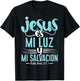 Camisetas Cristianas en espanol Con Frases Biblia Salmo 27:1 T-Shirt - T-Shirt | Black