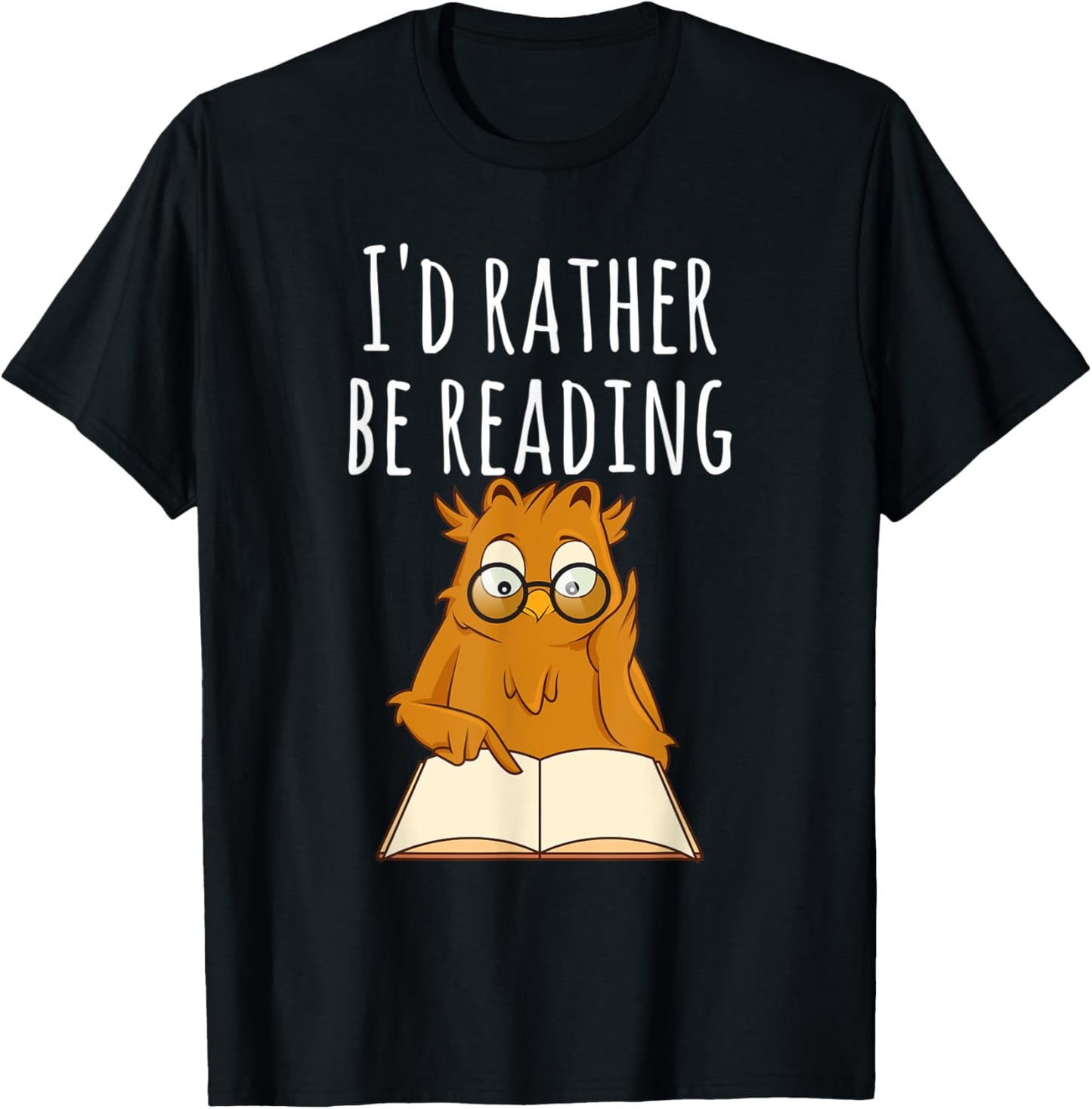 I'd Rather Be Reading Shirt Bookworm Shirts & Men T-Shirt - T-Shirt | Black