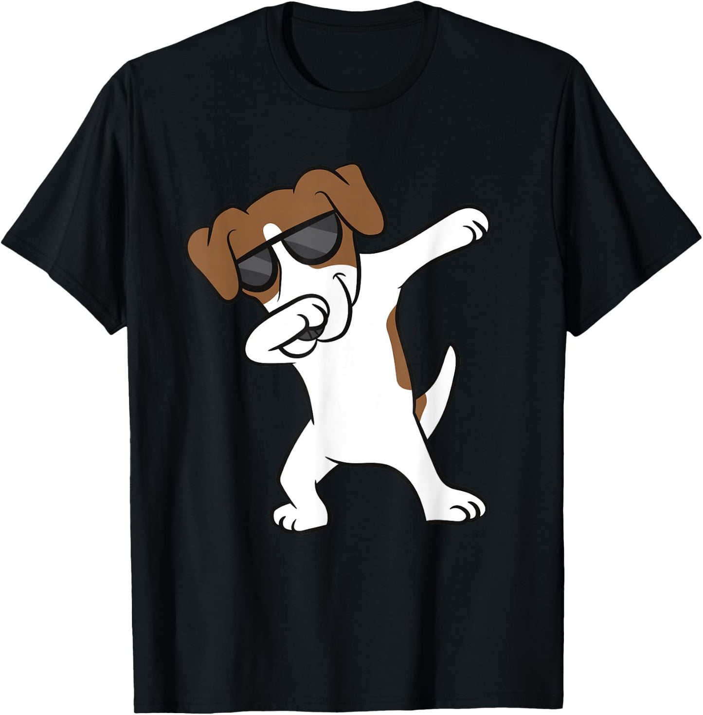 Jack Russell Dabbing Cute Jack Russell Love Jack Russells T-Shirt - T-Shirt | Black